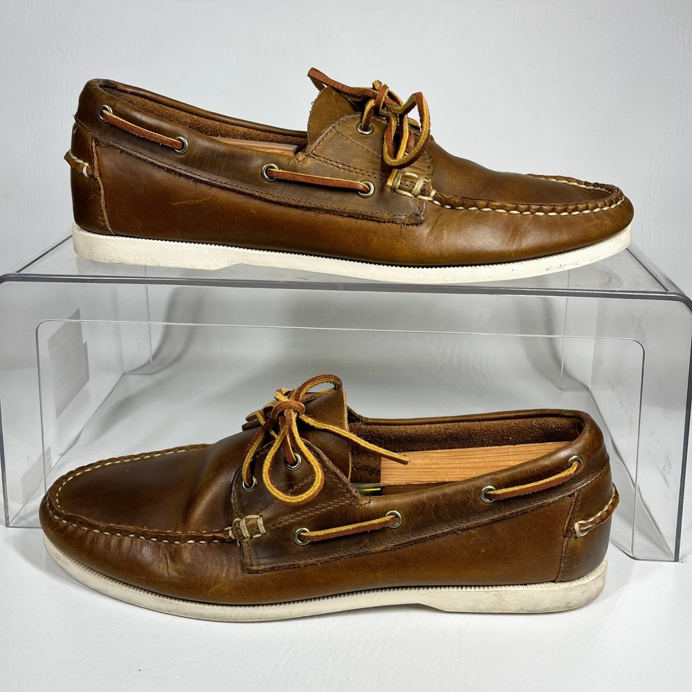 Allen Edmonds Maritime Brown Leather Boat Shoes Mens 12 D 11260 Loafers